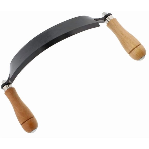 Draw Knife for Woodworking with Ergonomic Wooden Handles and Sharp Blade for Carving Shaping and Debarking Logs and Lumber