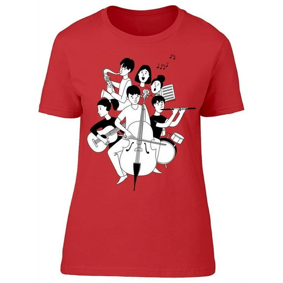 Draw. Music School Orchestra T-Shirt Women -Image by Shutterstock, Female x-Large
