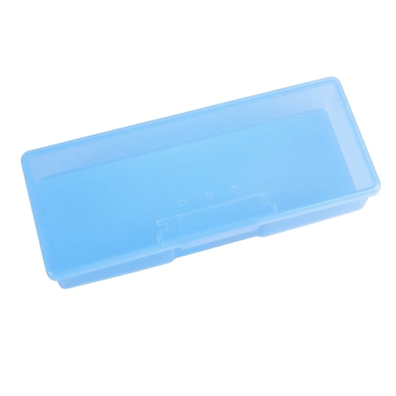 Draw Organizer Tray Clear Blue Plastic for Makeup Brushes and Nail Tools Vanity Storage