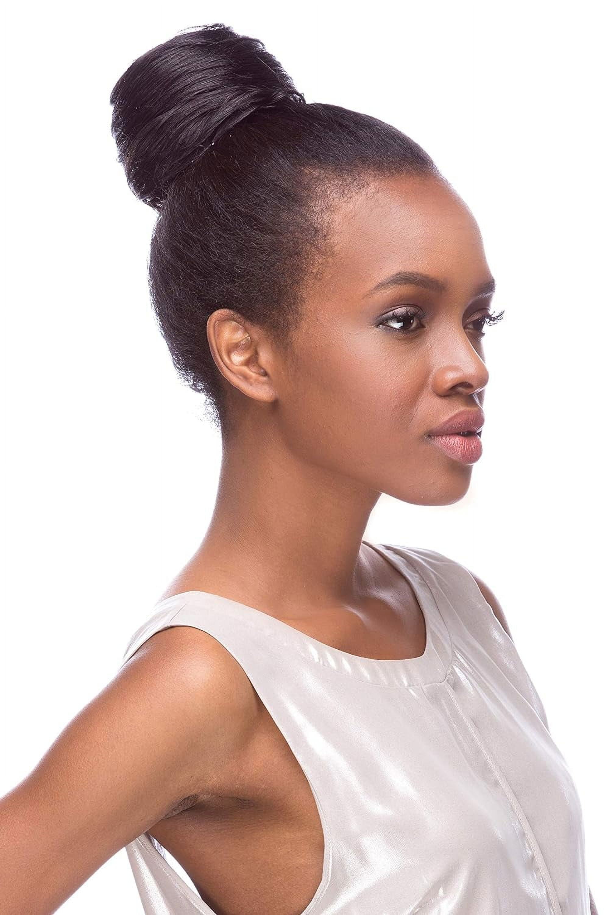 Draw String Swirl Hair Piece Color 1 Black Swirly Synthetic African