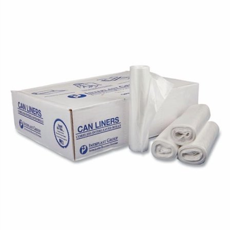 Draw-Tuff Institutional Draw-Tape Can Liners, Drawstring, 12 gal, 28" x 24", White, 25 Bags/Roll, 12 | Bundle of 2