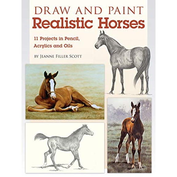 Pre-Owned Draw and Paint Realistic Horses: Projects in Pencil, Acrylics and Oills (Paperback) 1600619967 9781600619960