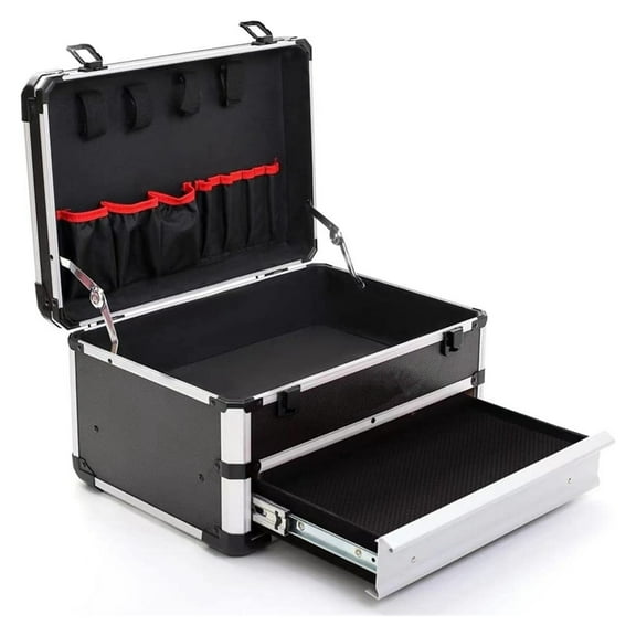 Drawer Box Aluminum Alloy Tool Box Shockproof Tool Case Household Toolbox File Hardware Part Storage Suitcase Multi-layer