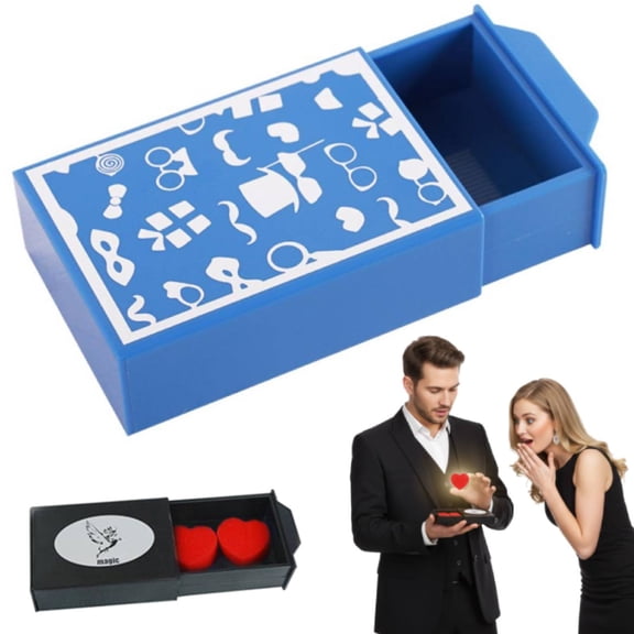 Drawer Box Magic Tricks Surprise Appearing Box Magic for Magicians Close up Street Illusions Gimmicks Mentalism Prop Accessories, Valentines Day MagicBox for Appear & Disappear Tricks