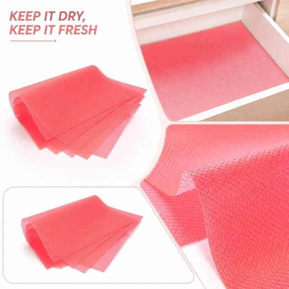 Drawer and Cabinet Anti Slip Liners, 4 Pack Non Adhesive Waterproof Moisture Proof Pads, Freely Trimmable for Kitchen Cupboard Drawer Refrigerator Shoe Shelf