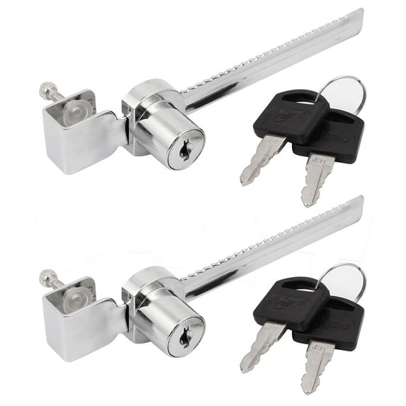 Unique Bargains Drawer Furniture Display Case Showcase Sliding Glass Door Lock w Keys 2Pcs