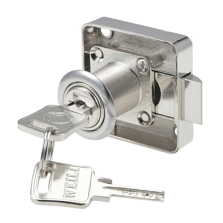 Drawer Cabinet Lock, 18mm Diameter 22mm Length Cylinder Keyed Different