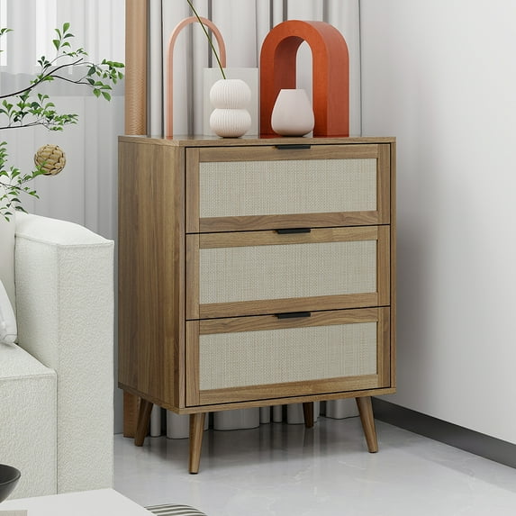 Drawer Chest Cabinets Wood Storage Cabinets With Handles 3 Drawers Chest Modern Nightstands Organizer Dresser For Dining Room Living Room Entryway Hallway Kitchen