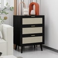 thumbnail image 1 of Drawer Chest Cabinets Wood Storage Cabinets With Handles 3 Drawers Chest Modern Nightstands Organizer Dresser For Dining Room Living Room Entryway Hallway Kitchen, 1 of 9