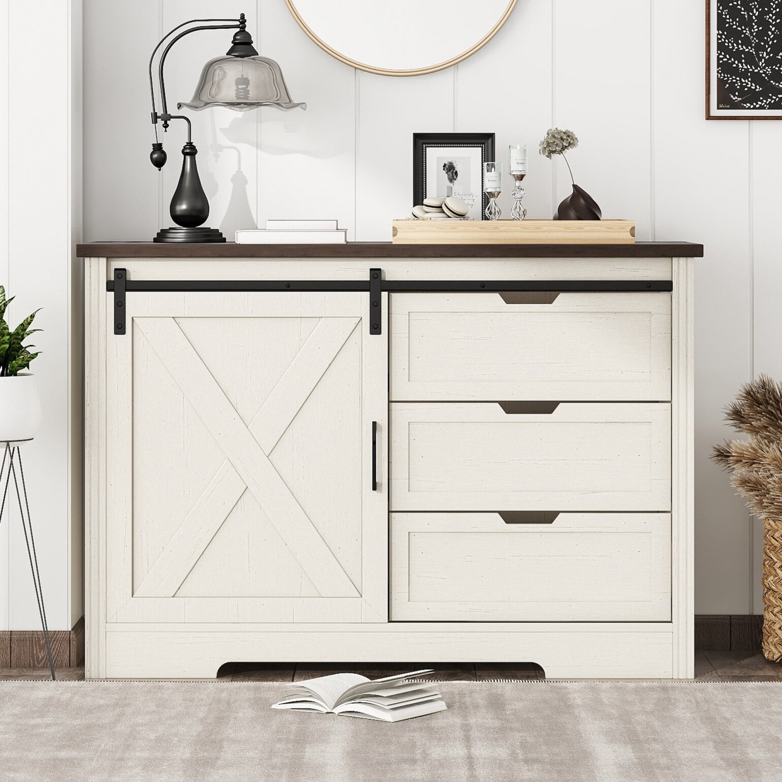 Drawer Chest Sideboard, Buffet Cabinet Dresser Sideboard Table ...
