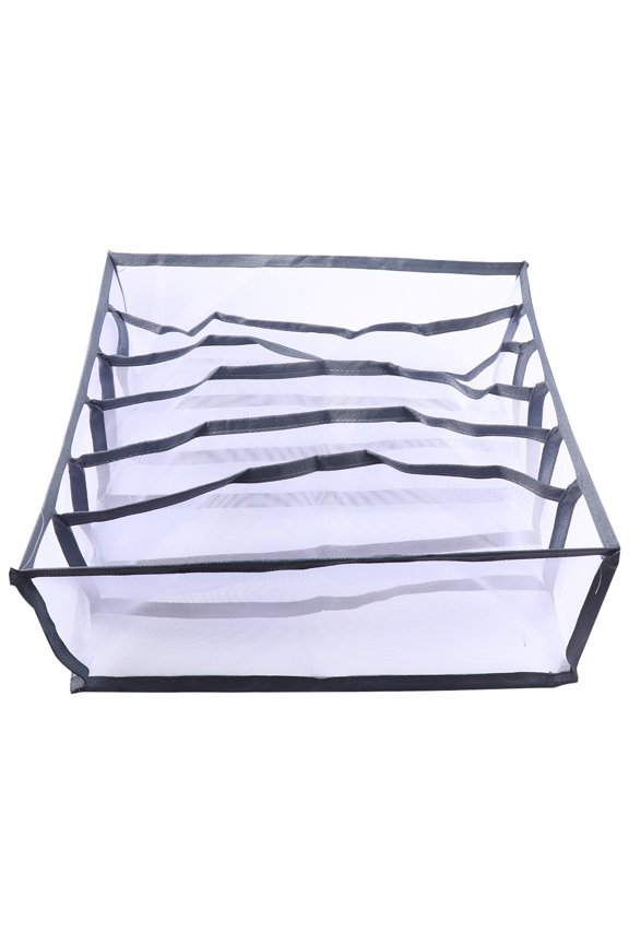 Underwear and Socks Storage Organizer Container for Women and Men, Wardrobe Drawer Organizer, 12.6 x 12.6 x 4.7 inches