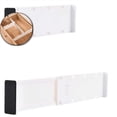 thumbnail image 1 of Drawer Divider 3" High Slim Organizer Expandable 11.8-17.7" Adjustable Separator for Shallow Drawers Kitchen Utensils Clothes Underwear Storage, 1 of 4