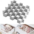thumbnail image 1 of Drawer Divider Organizer, Plastic Grid Honeycomb Drawer Organizer, 8Pcs DIY, Gray,, 1 of 6