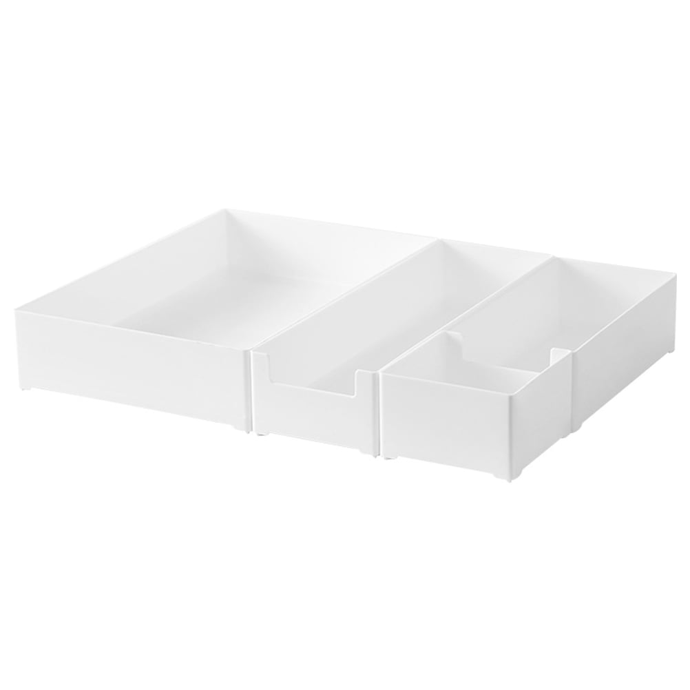 Drawer Divider Silverware 4 Pcs Storage Box Plastic Drawers Adjustable ...