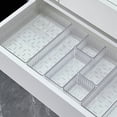 thumbnail image 1 of Drawer Divider Storage Box Clear Bathroom And Vanity Drawer Organizer Tray Drawer Storage Bin for Makeup Brushes Lipstick Cosmetics Kitchen Utensils Office, 1 of 7