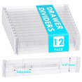 Drawer Dividers, 12 Pack Adjustable Drawer Organizers 3.2" High