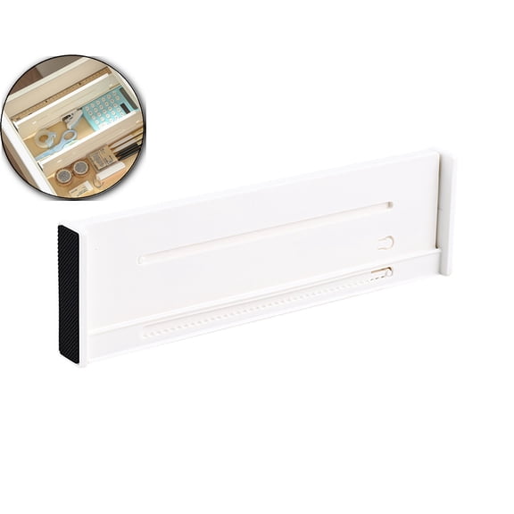 Drawer Dividers 3.7" Slim Height Drawer Separators, Plastic Drawer Organizers Expandable 15"-25" for Shallow Drawers, Kitchen & Clothes Storage, Adjustable Office Drawer Divider