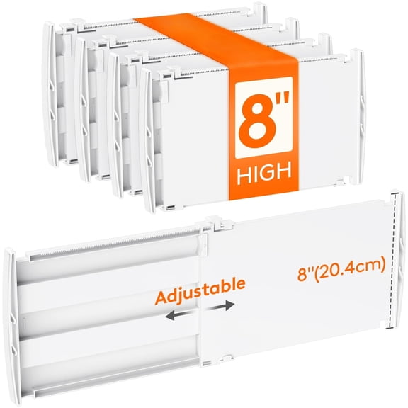 Drawer Dividers, Adjustable Deep Drawer Organizer for Clothes, Expandable Storage for Bedroom & Living Room