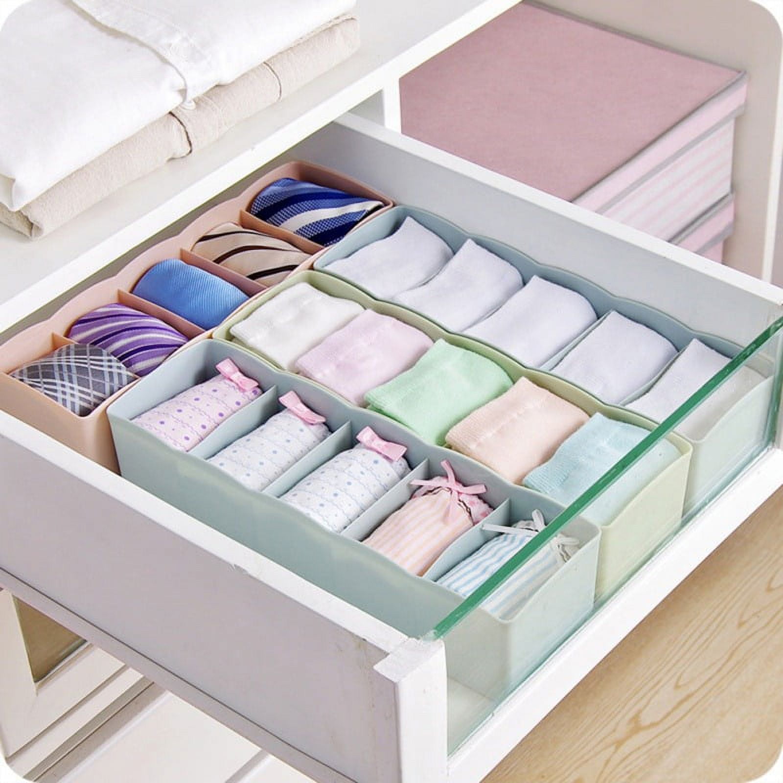 VANCORE Stackable Shelf Baskets Organizer Folding Wardrobe Closet  Organizers, Pull Out Drawer Organizer Containers Storage Bin for Home  Office Bedroom