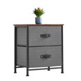 thumbnail image 1 of Drawer Dresser Nightstand, Wood Small Dresser End Table with 2 Fabric Bins Drawer, 1 of 6