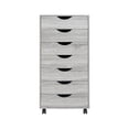 thumbnail image 1 of Naomi Home Adult 7-Drawer Storage Cabinet with Wheels for Bedroom or Home Office, Gray Oak, 1 of 12