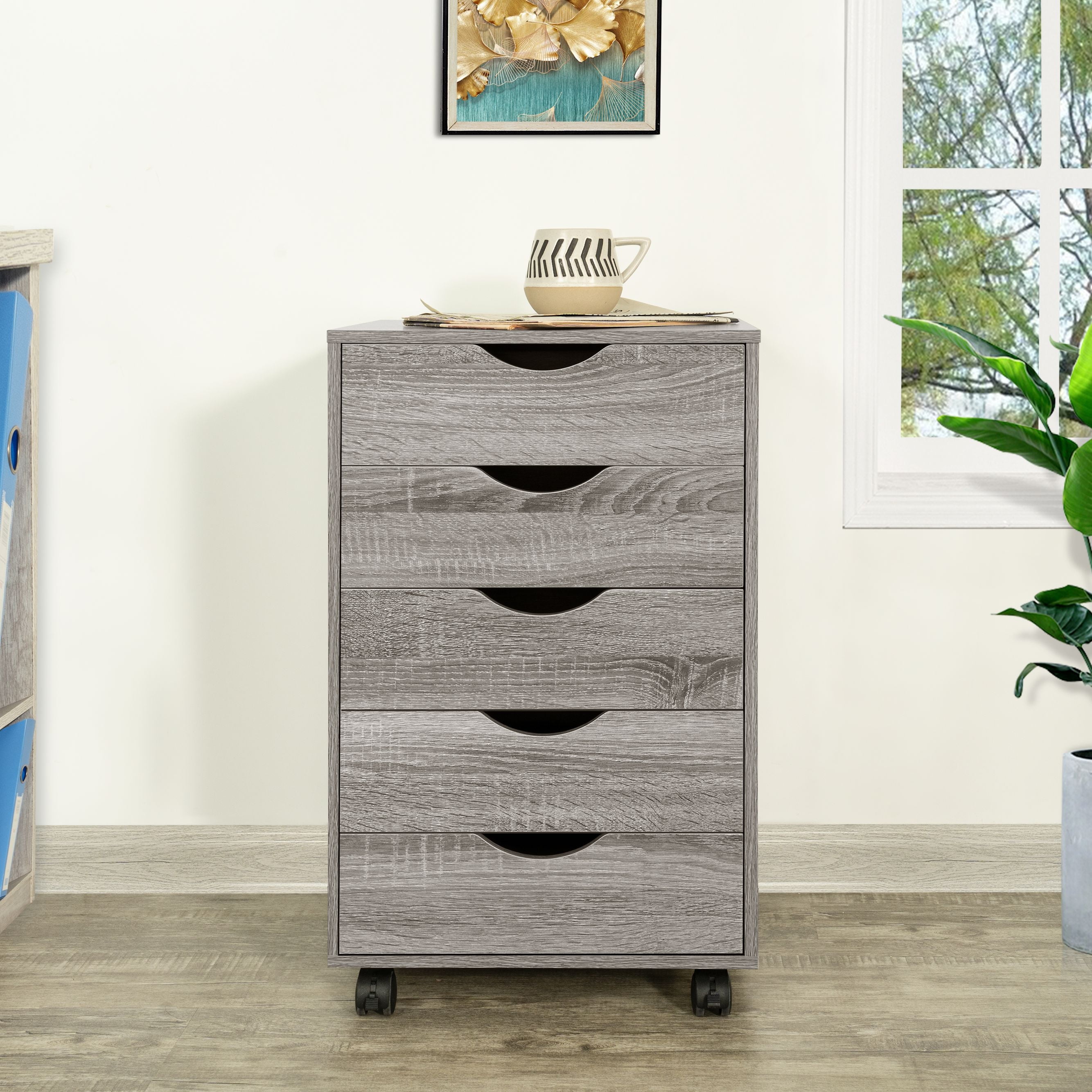 Naomi Home Minimalist 5-Drawer Dresser, Makeup Storage