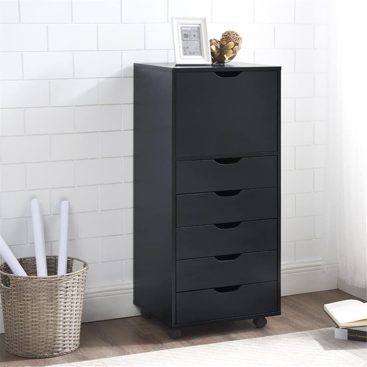Drawer Dresser Storage Cabinet for Makeup Dresser Tall Chest of Drawers ...