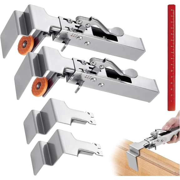 Drawer Front Installation Clamps, Adjustable Drawer Fixing Clamp,for Drawer Clamps for Drawer Panel Installation Fixing Clips With Woodworking Pencil - 2 Sets