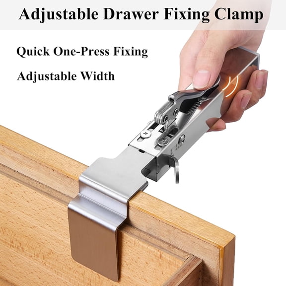 Drawer Front Installation Clamps, Adjustable Drawer Front Installation Clamp, Stainless Steel Cabinet Hardware Jig, Universal Drawer Face Clamp for Easy and Fast Drawer Front Panel Installation
