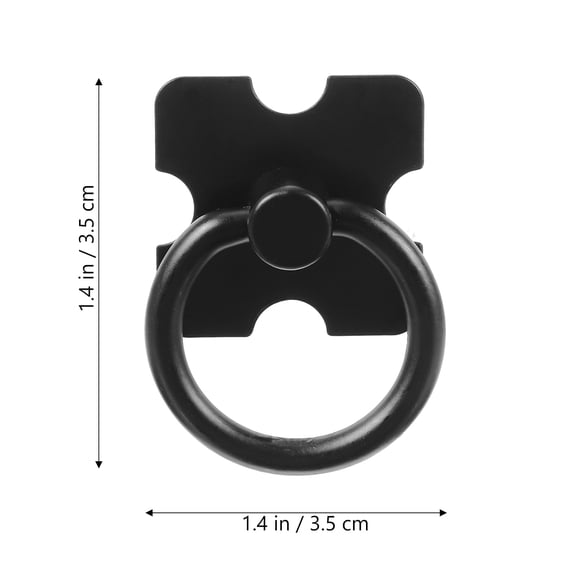 Drawer Handle 8 Pcs Cabinet Pull Rings Black Furniture Dresser Wardrobe Zinc Alloy