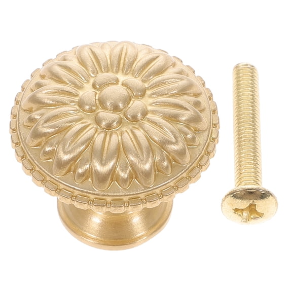 Golden Copper Door Knob for Furniture Cabinet Modern Style Bright Color Small Size