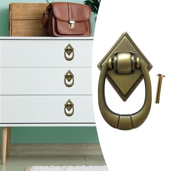 Drawer Handles Vintage Style Knobs Pulls Bronze Drawer Knobs Hardware Single Hole Handles for Drawer Cupboard Dresser Bathroom Cabinet Geometry