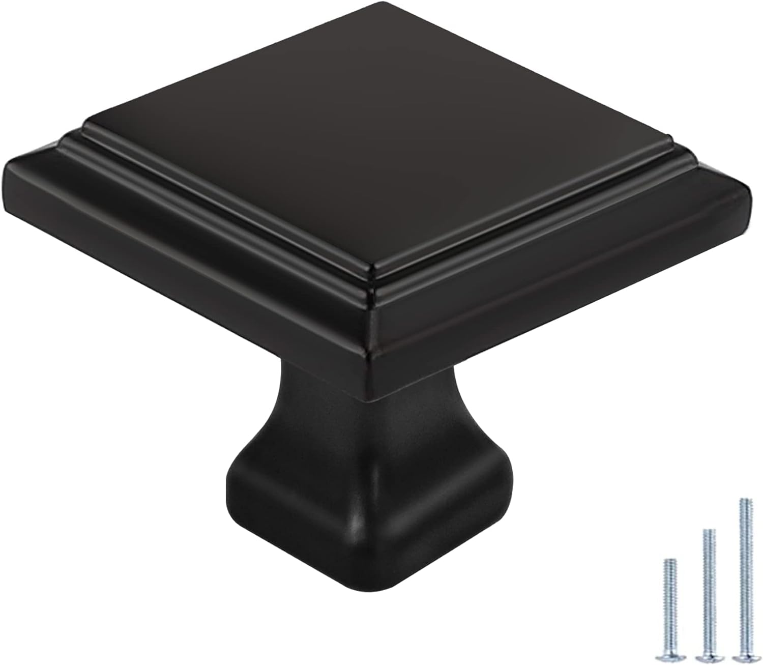 Drawer Knobs,Cabinet Handles Cupboard Dresser Drawer Pulls Modern Hardware Square Black (10pcs) Square Black 10Pack - image 1 of 8
