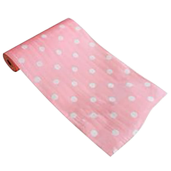 Drawer Liners Plastic Shelf Cabinet Closet Cupboard Mat Roll, Non-Adhesive Waterproof Non-Slip Proof Refrigerator Kitchen Protector Lining for Home 118" X 15" Polka Dot