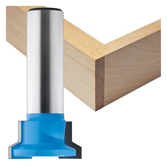 Drawer Lock Router Bit - 1 Inch, 1/2 Shank Woodworking Bit for Drawers - Carbide Router Bit for Strong, Precise Corner Joints - Router Bits Set