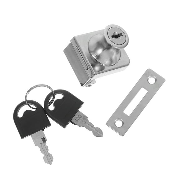 Zinc Alloy Cabinet Lock with Key for Secure Showcase Door Lock Silver