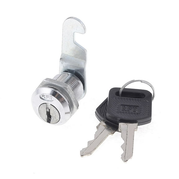 Drawer Mailbox Locking Thread Cylinder Furniture Cam Lock w Key 18mm Dia