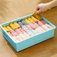 thumbnail image 1 of Drawer Mounted Underwear & Sock Organizer with Lid | Multi-Compartment Storage Box for Socks, Underwear & Accessories | Space Saving Design | Plastic Fabric | 21.5x29x8cm | 1-Piece, 1 of 6