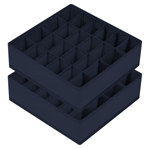 Drawer Organizer 2 Packs 24 Cell Collapsible Closet Storage Boxes for ...