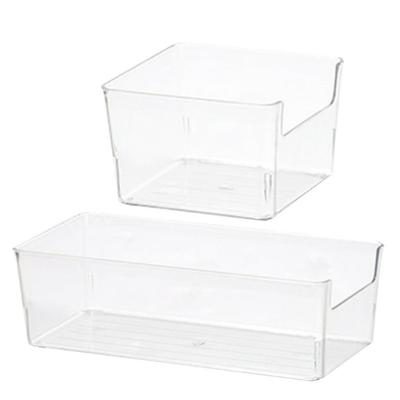 Drawer Organizer Acrylic Wardrobe Storage Bins Dresser Closet Boxes Partition Dividers 2 Pcs