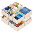 thumbnail image 1 of 12 Pack Drawer Organizers Clothes, Closet Organizers and Drawer Dividers for Clothes, Foldable Fabric Clothing Organizers for Dresser Drawers, 1 of 6