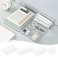 thumbnail image 1 of Drawer Organizer Compartments, Plastic Desk Organizer with Multiple Sizes 8.5x7.3x5cm to 26x17.5x5cm, Clear Open-top Design for Quick Access and Easy Cleaning, Ideal for Office Supplies and, 1 of 6