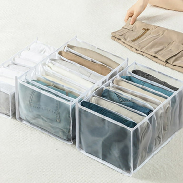 Folding Drawer Organizer Box Clothes T-shirt Jeans Leggings Closet Storage  Boxes