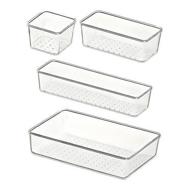 Drawer Organizer Set, Varied Size Bathroom and kitchen Drawer cabinet organizer Trays - style:style1;