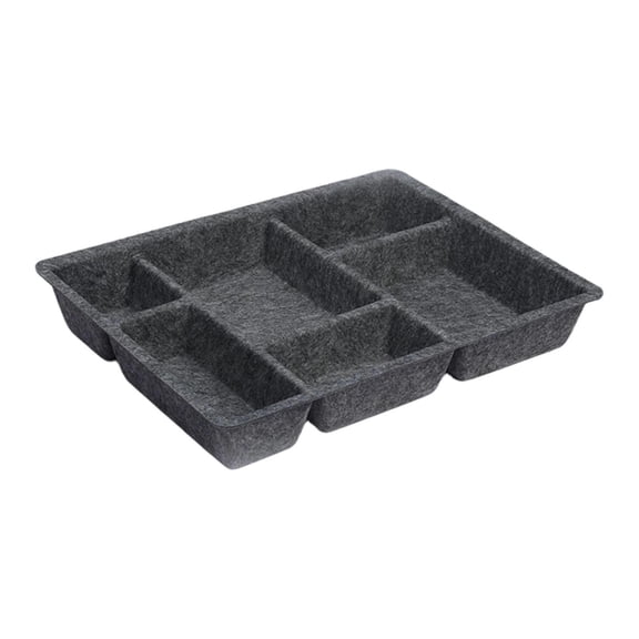 Drawer Organizer Tray Felt Storage Bin Six Compartment Cushioning for Home Office Dresser Desktop Use