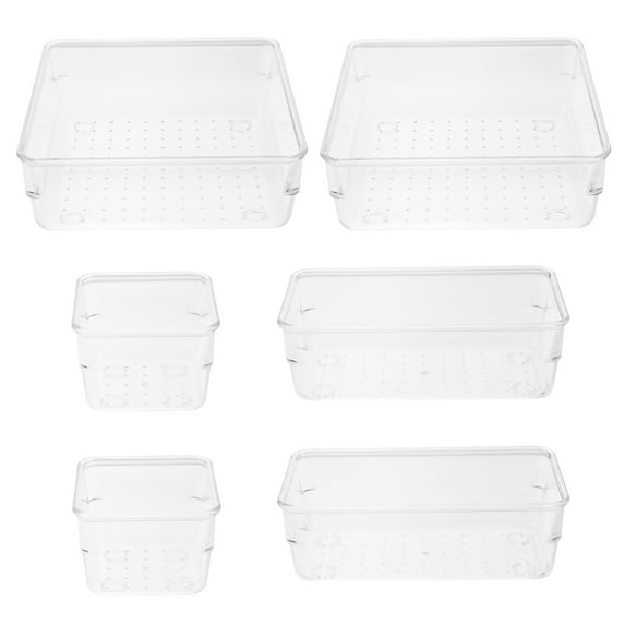 Drawer Organizer Tray for Kitchen Bathroom Dresser Office (6Pcs)