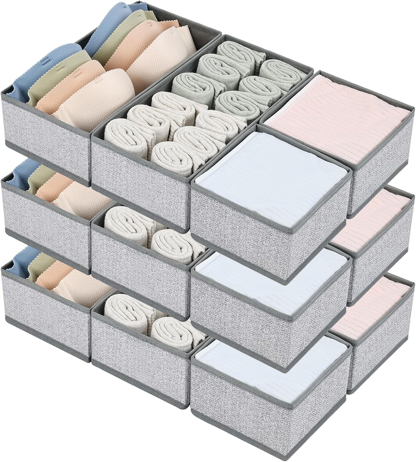 Drawer Organizers for Clothing - Drawer Organizers Clothing Set 12 Dresser Drawer Organizers Fabric Closet Organizers Storage Drawer Dividers Baby Clothes Socks Belt Tie Blended 3608a719 Aa43 4a3a 9576 C99d01341ecc.e40df2dbc43e8dbd0c9bff815baaf594