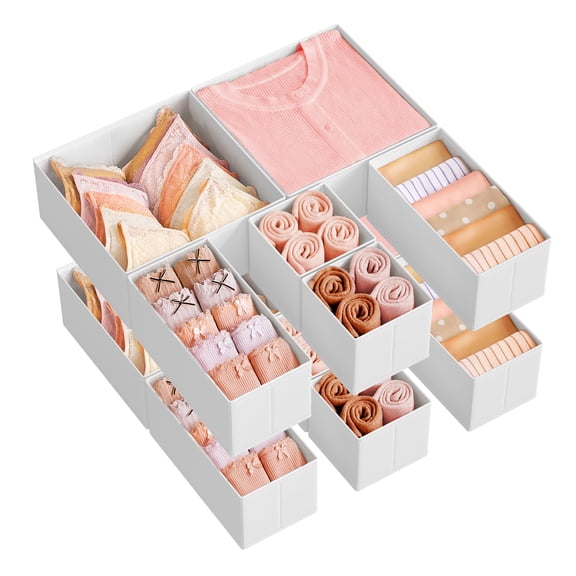 Drawer Organizers,Foldable Fabric Storage Boxes for Socks