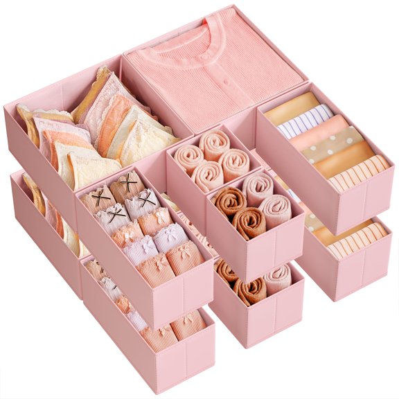 Drawer Organizers,Foldable Fabric Storage Boxes for Socks