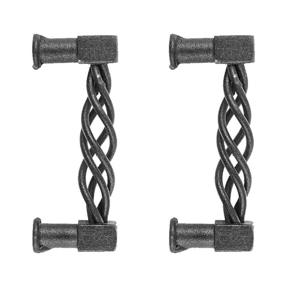 Drawer Pulls Black Wrought Iron 3-1/2" Pack of 2 Renovators Supply